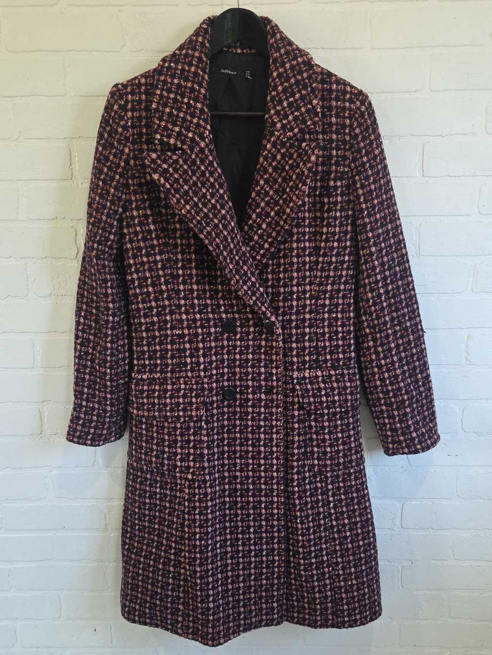InWear Wool-blend Double-Breasted  Tweed Pea Coat